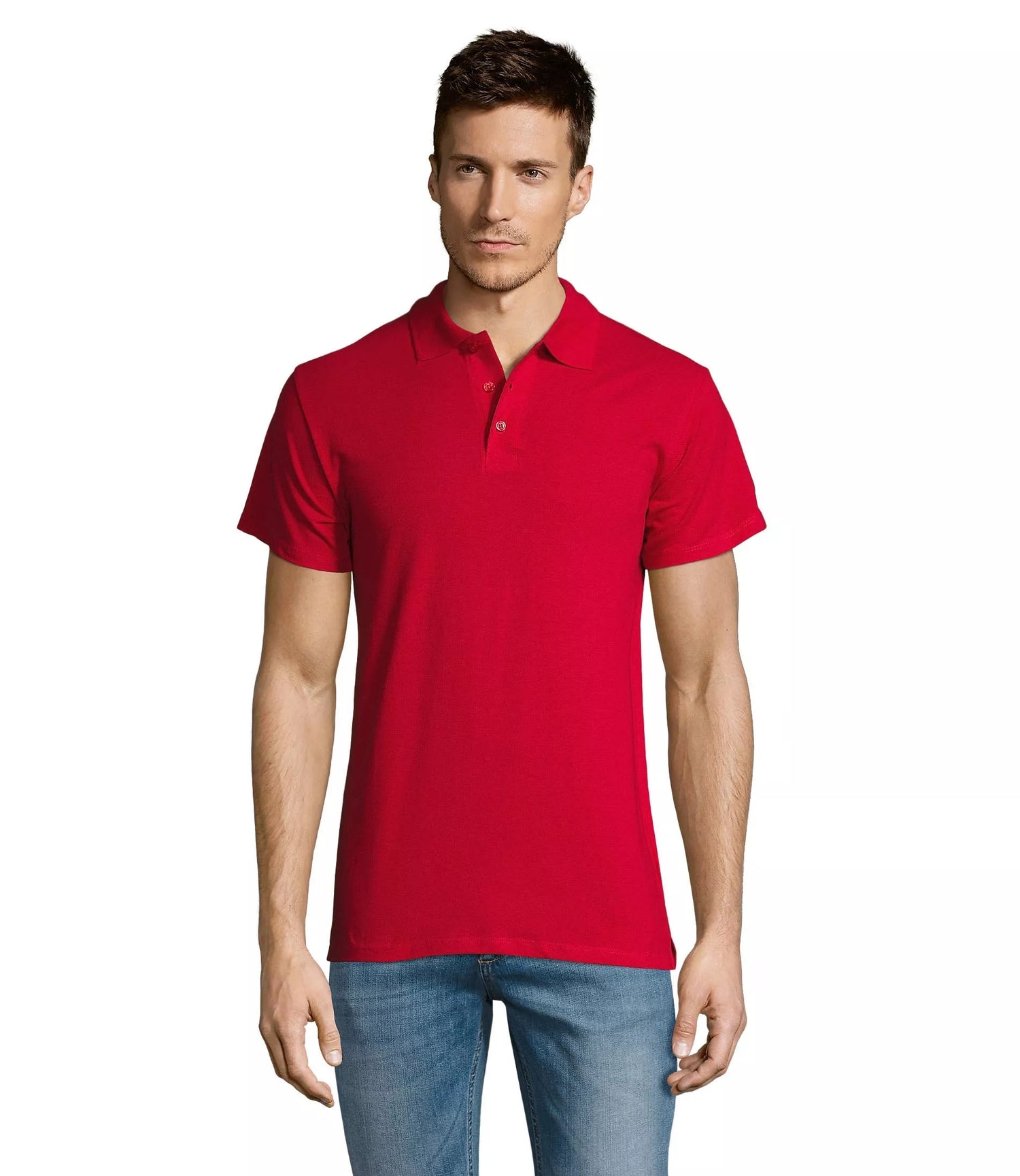 Men's red polo shirt Summer