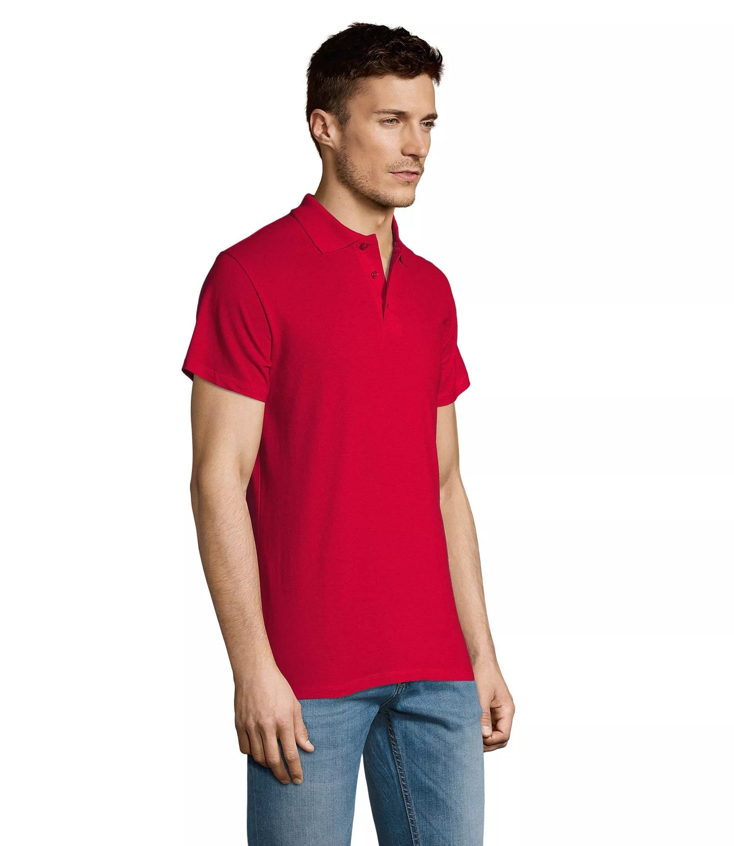 Men's red polo shirt Summer