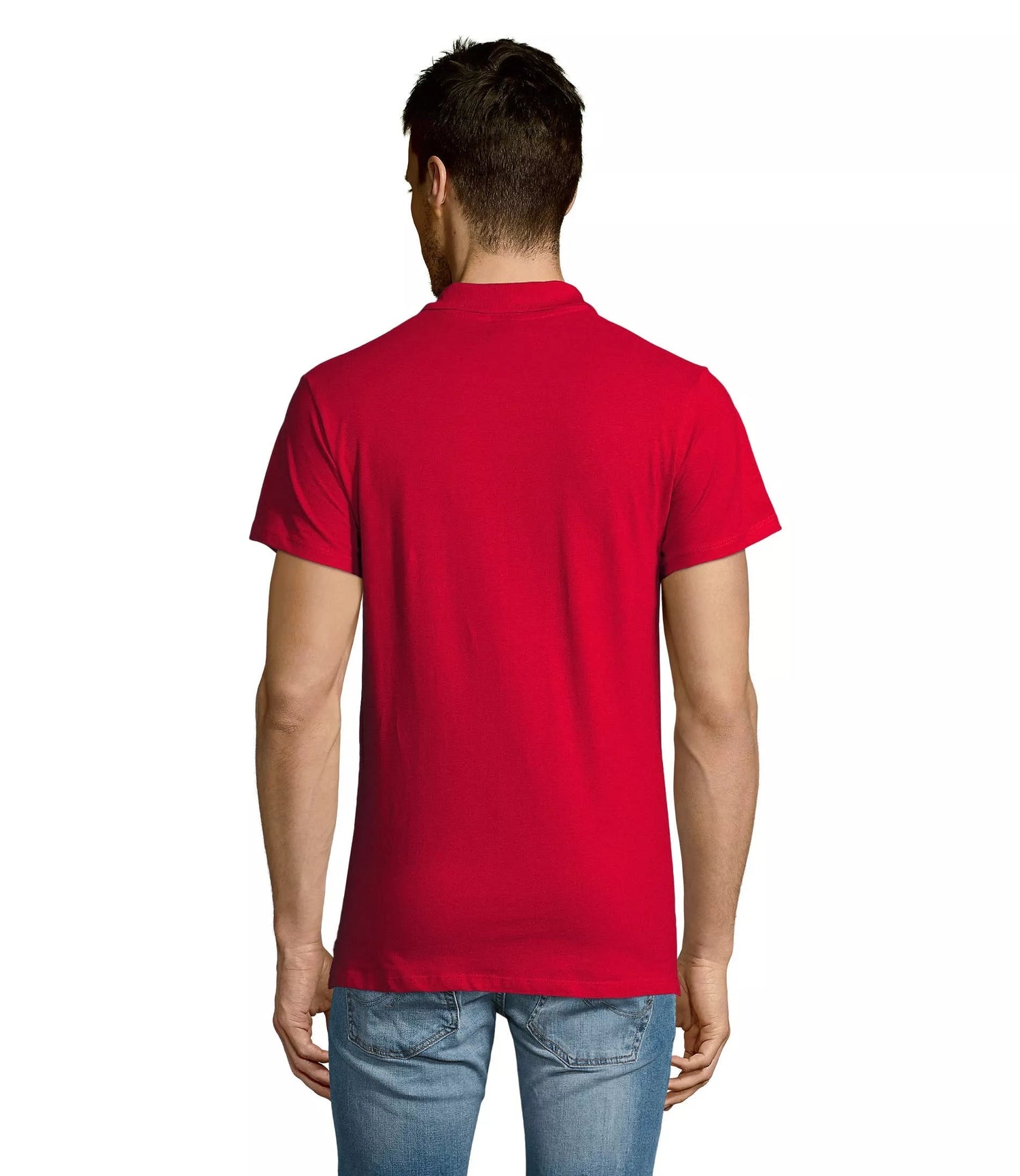 Men's red polo shirt Summer