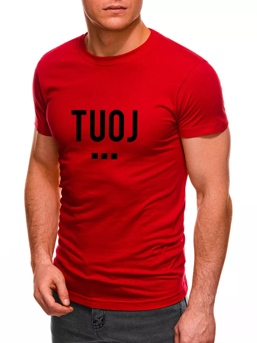 Men's red T-shirt NOW (black)