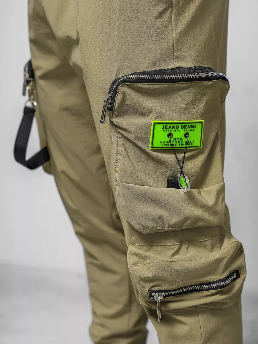 Men's beige joggers Simos