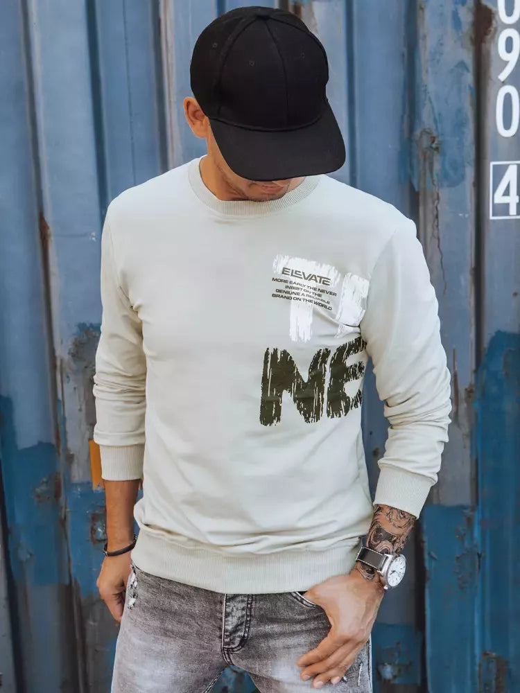 Men's beige sweater Vate