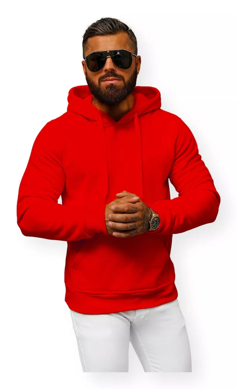 Bright red men's hoodie Buvoli