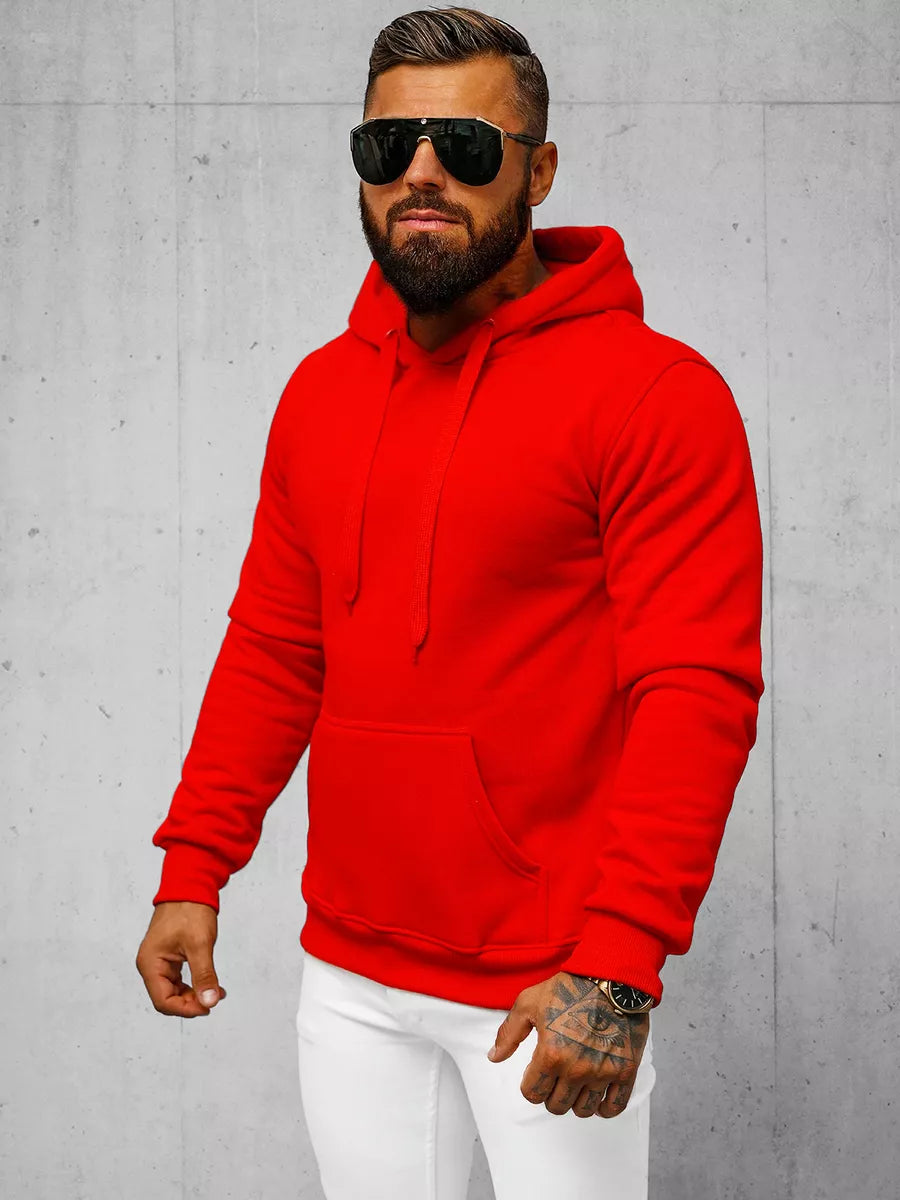 Bright red men's hoodie Buvoli
