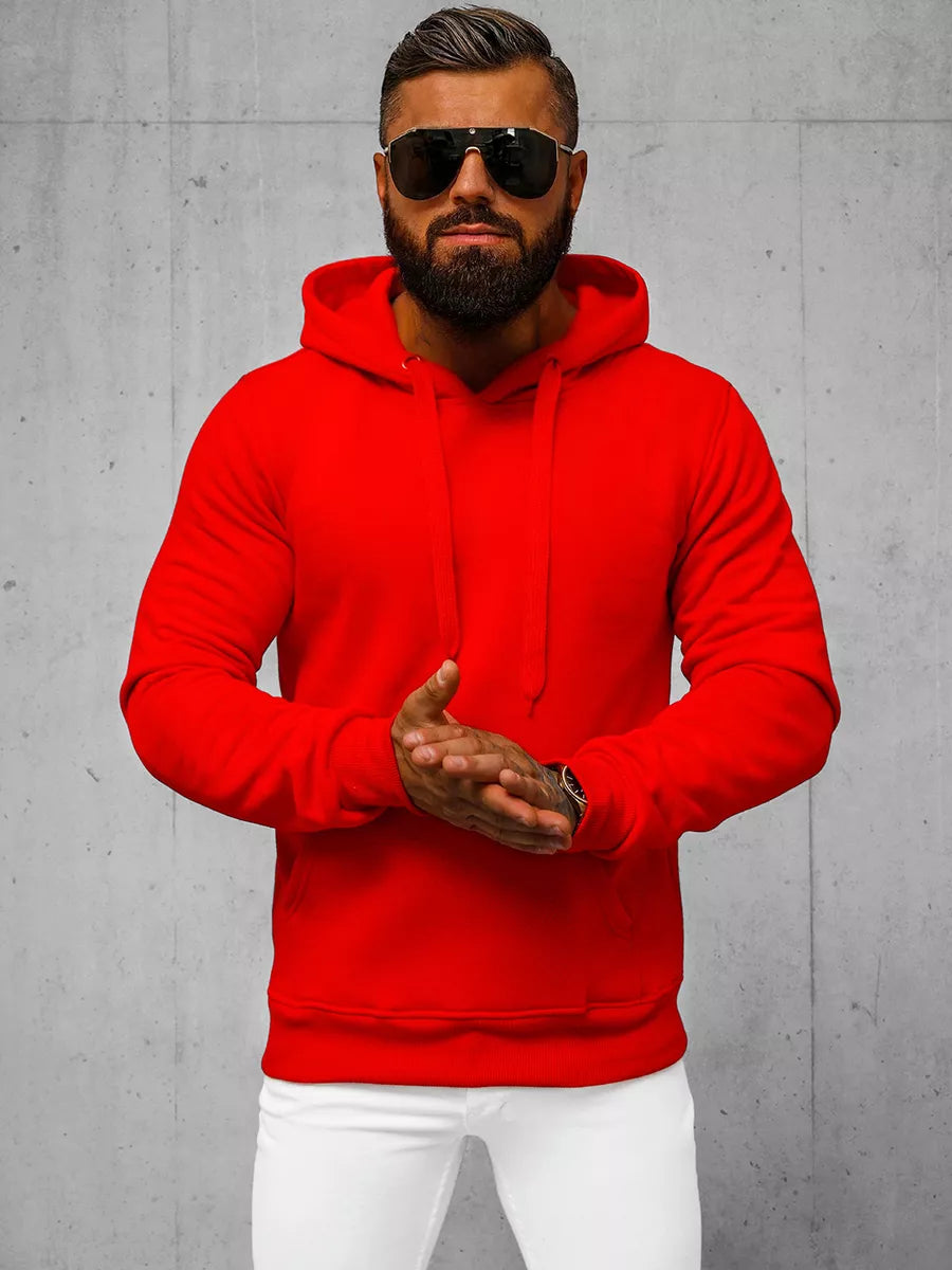 Bright red men's hoodie Buvoli