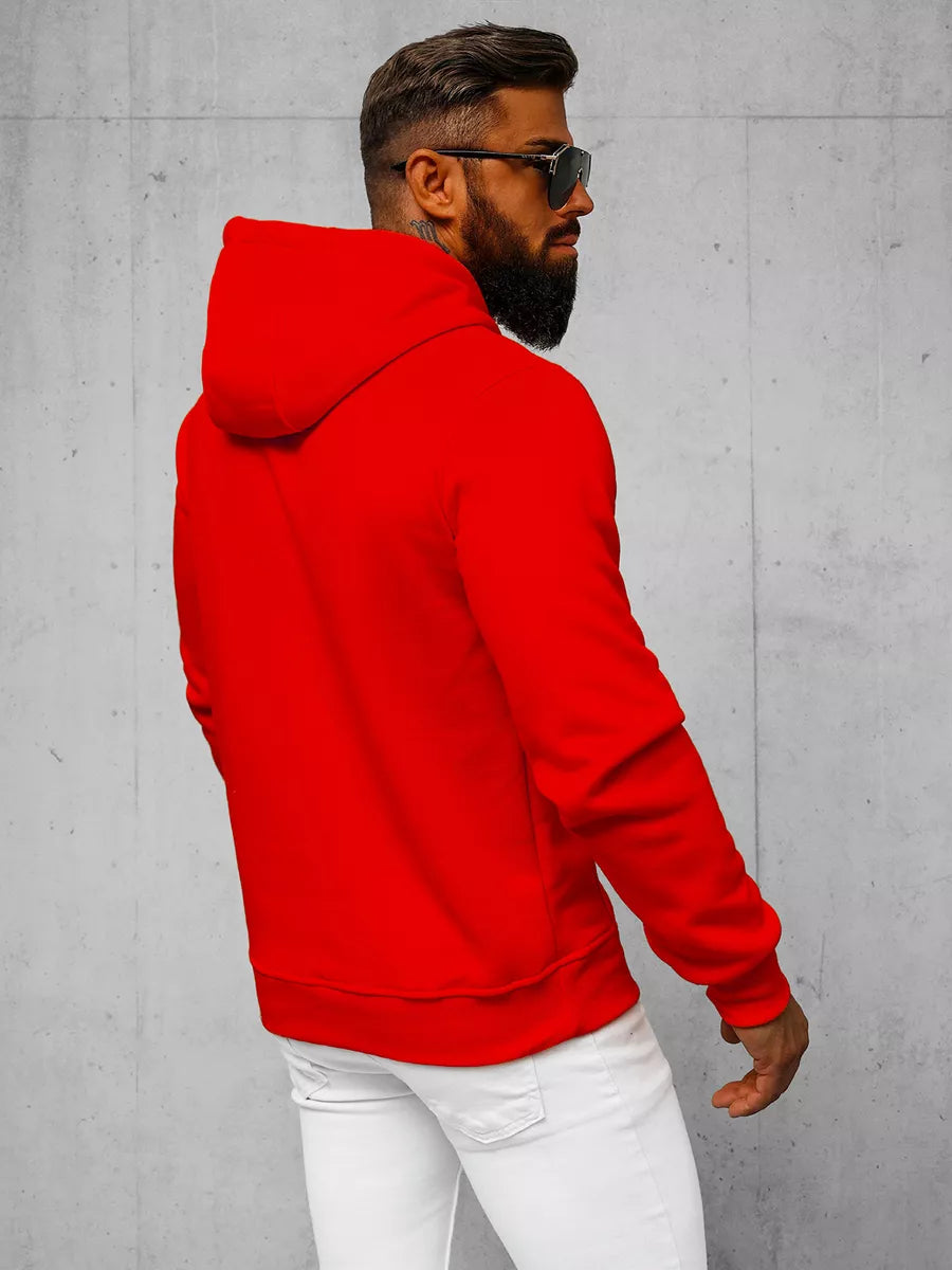 Bright red men's hoodie Buvoli