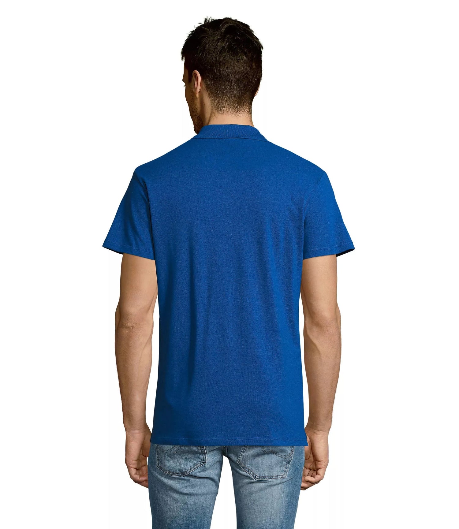 Men's bright blue polo shirt Summer