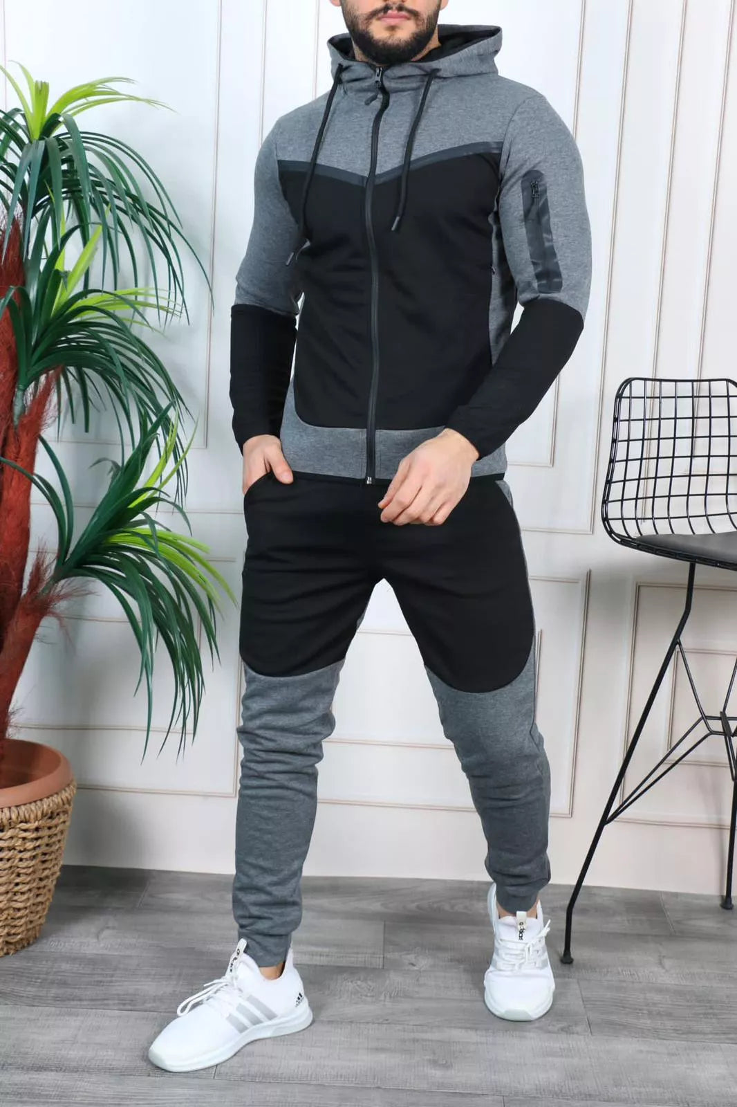 Men's sports set black - dark gray Rener