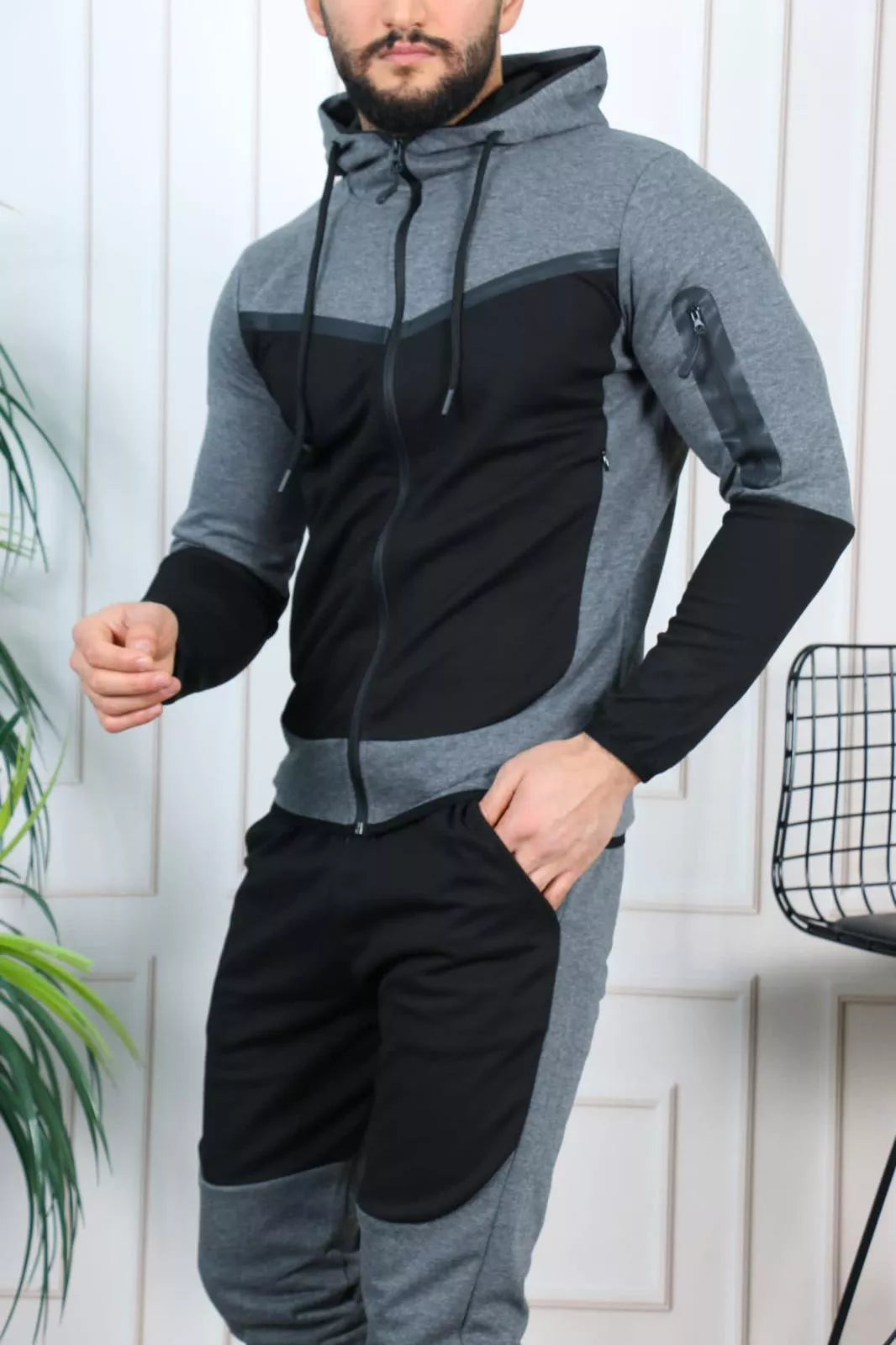 Men's sports set black - dark gray Rener