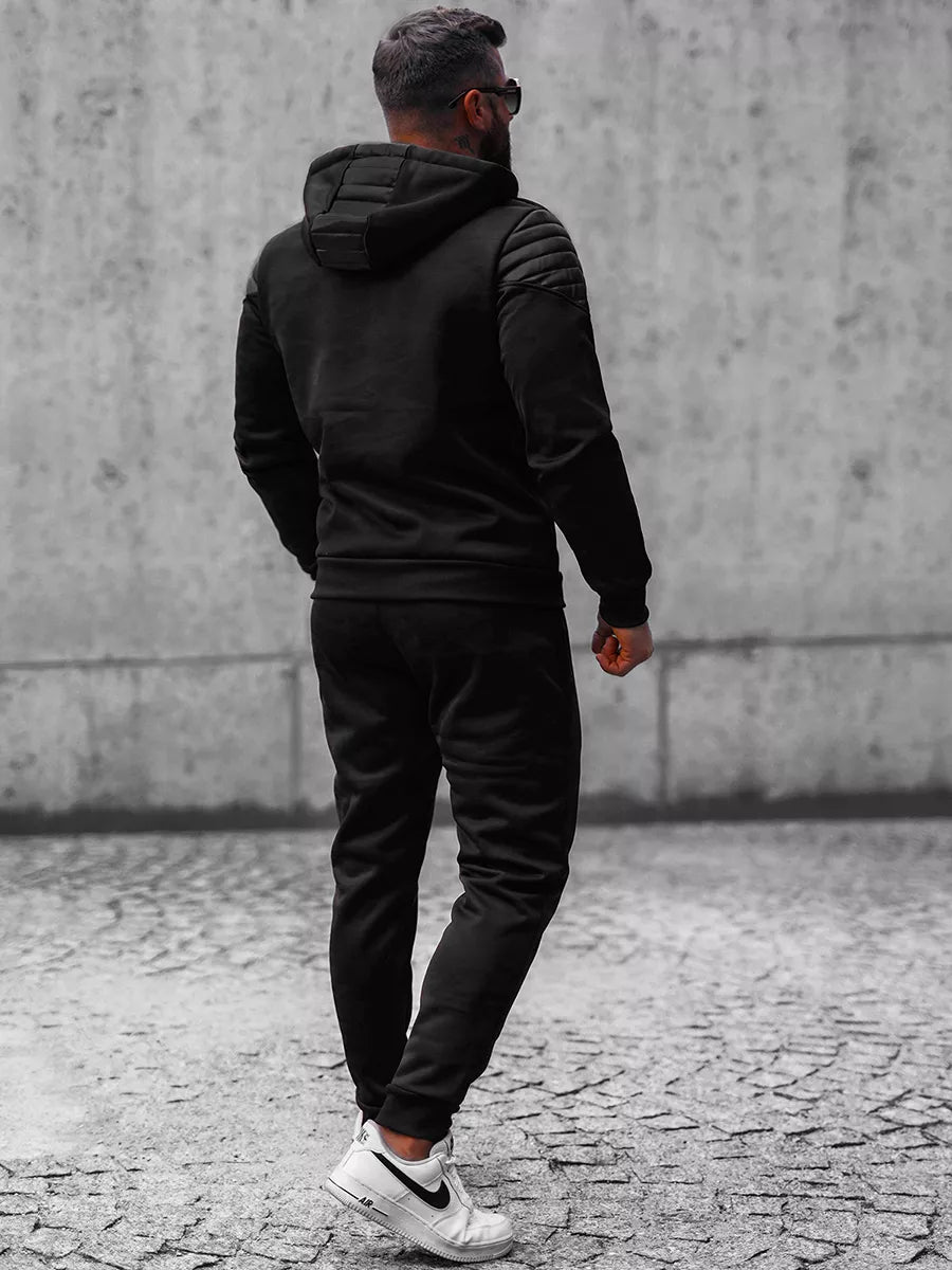 Men's black Eros tracksuit.