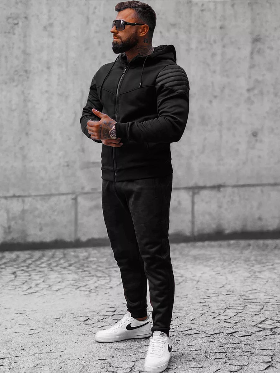 Men's black Eros tracksuit.