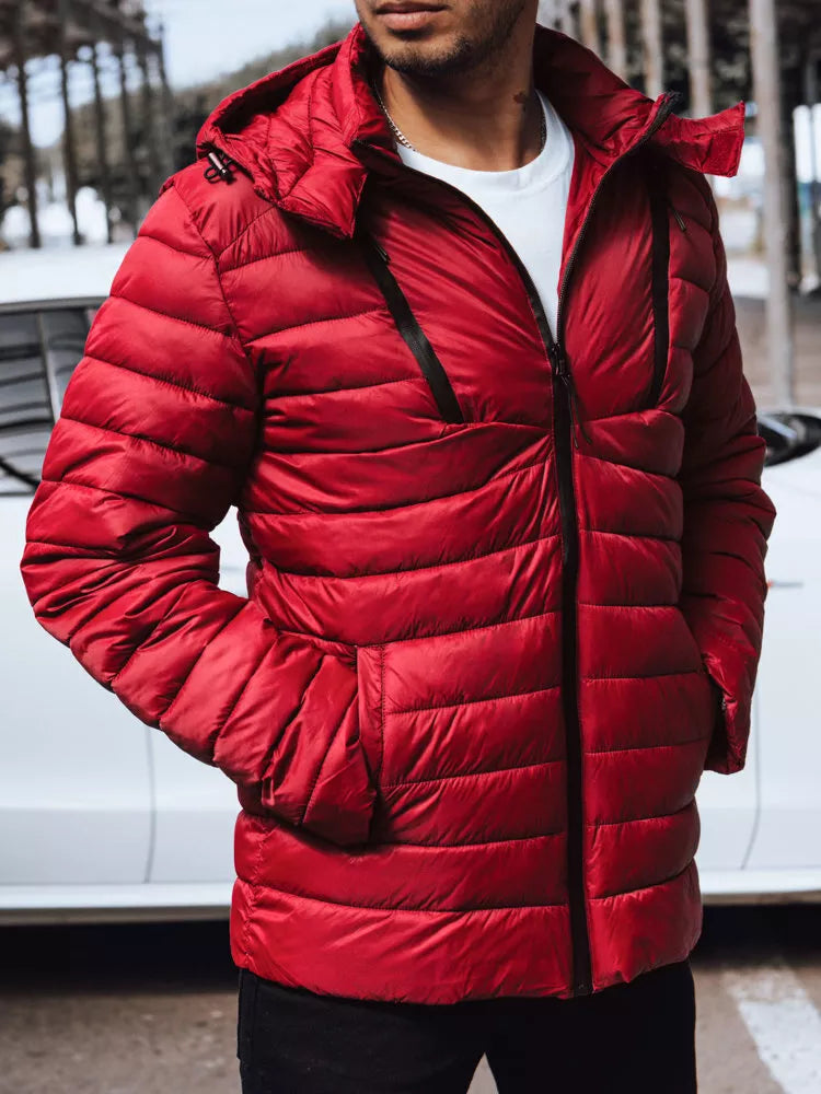 Men's quilted jacket red Eter