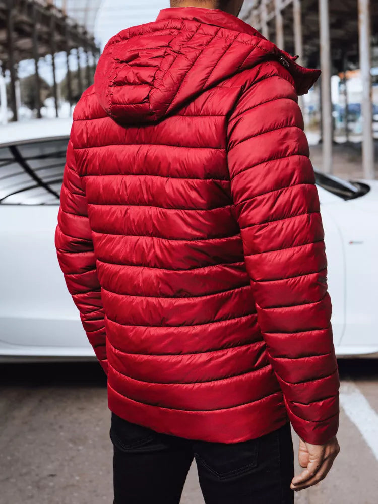 Men's quilted jacket red Eter
