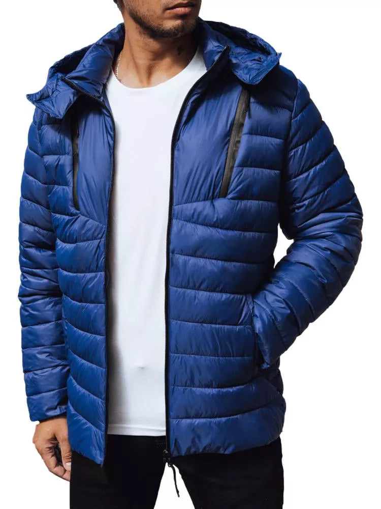 Men's quilted jacket navy blue Eter