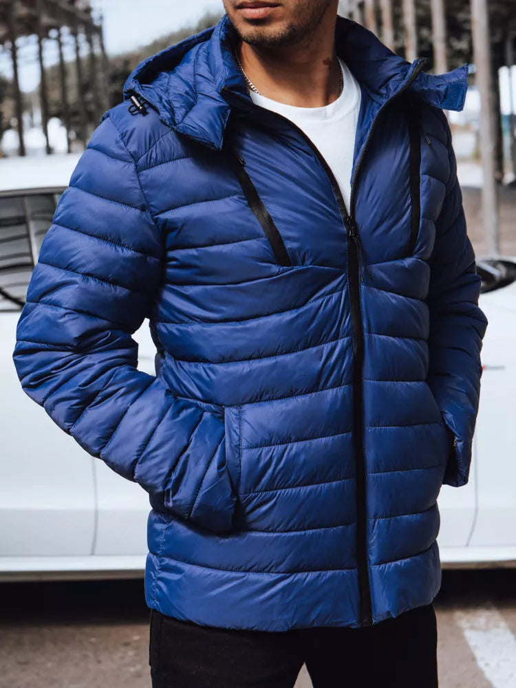 Men's quilted jacket navy blue Eter