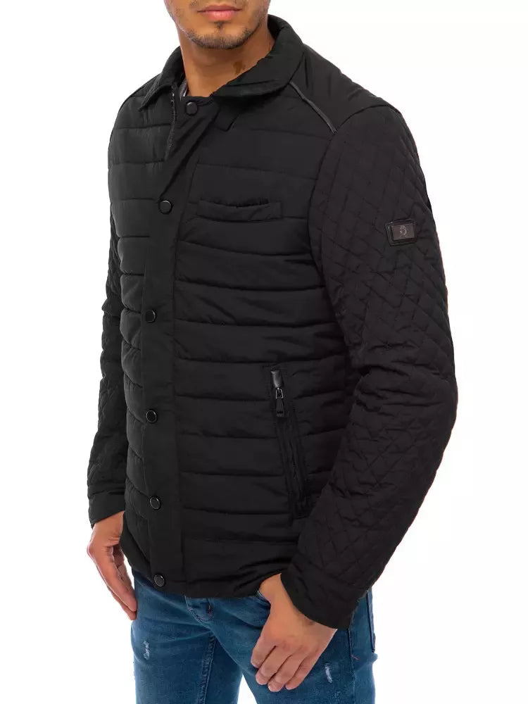 Men's quilted black jacket Farrel