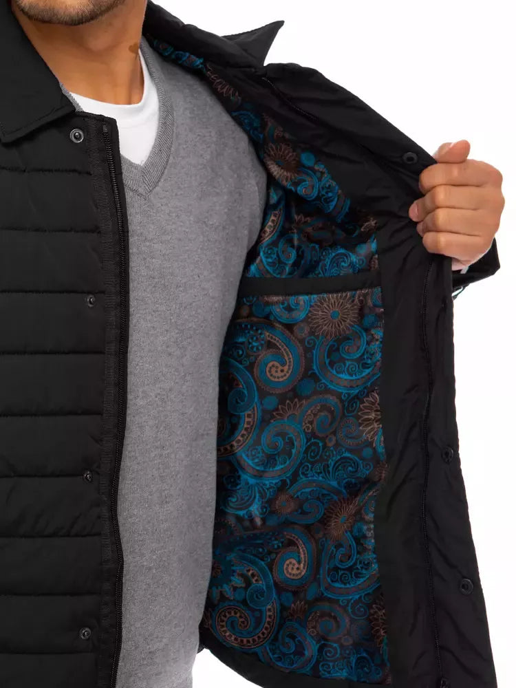 Men's quilted black jacket Farrel