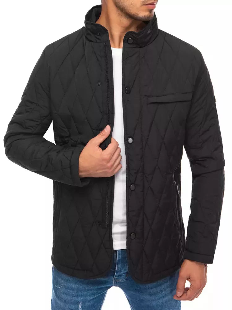 Men's quilted black jacket Midon