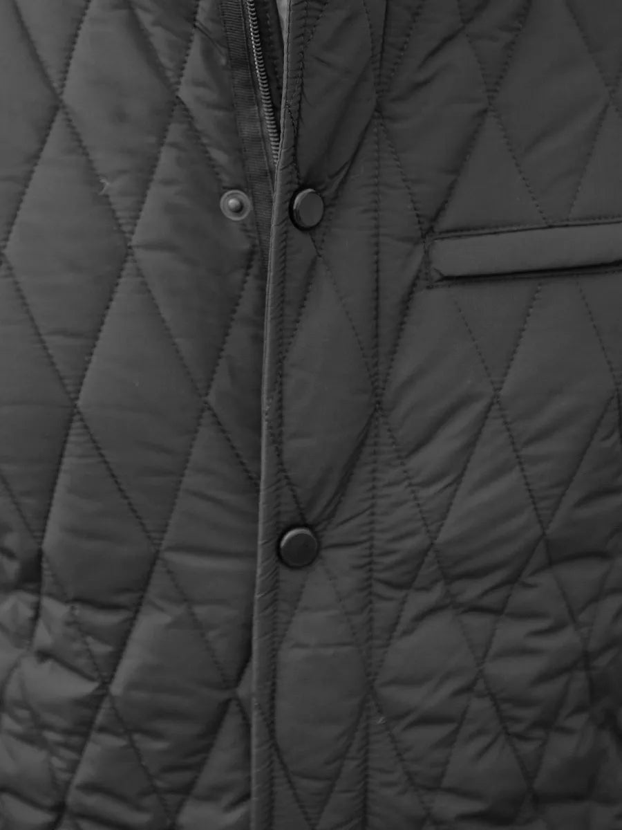 Men's quilted black jacket Midon
