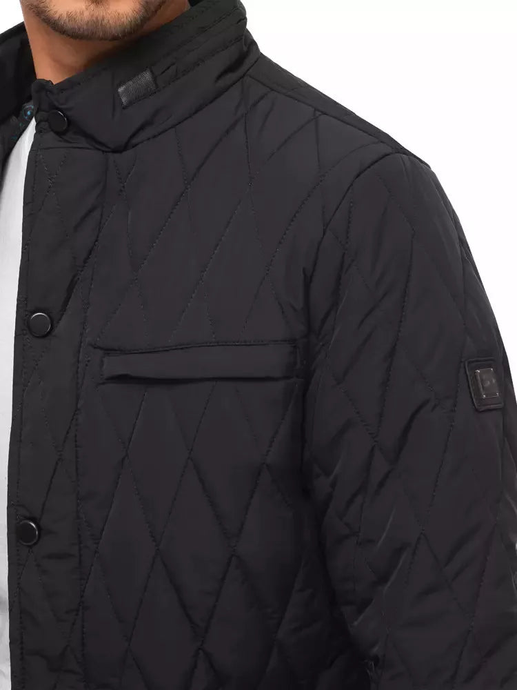 Men's quilted black jacket Midon