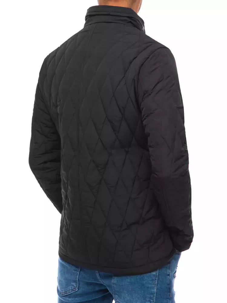 Men's quilted black jacket Midon