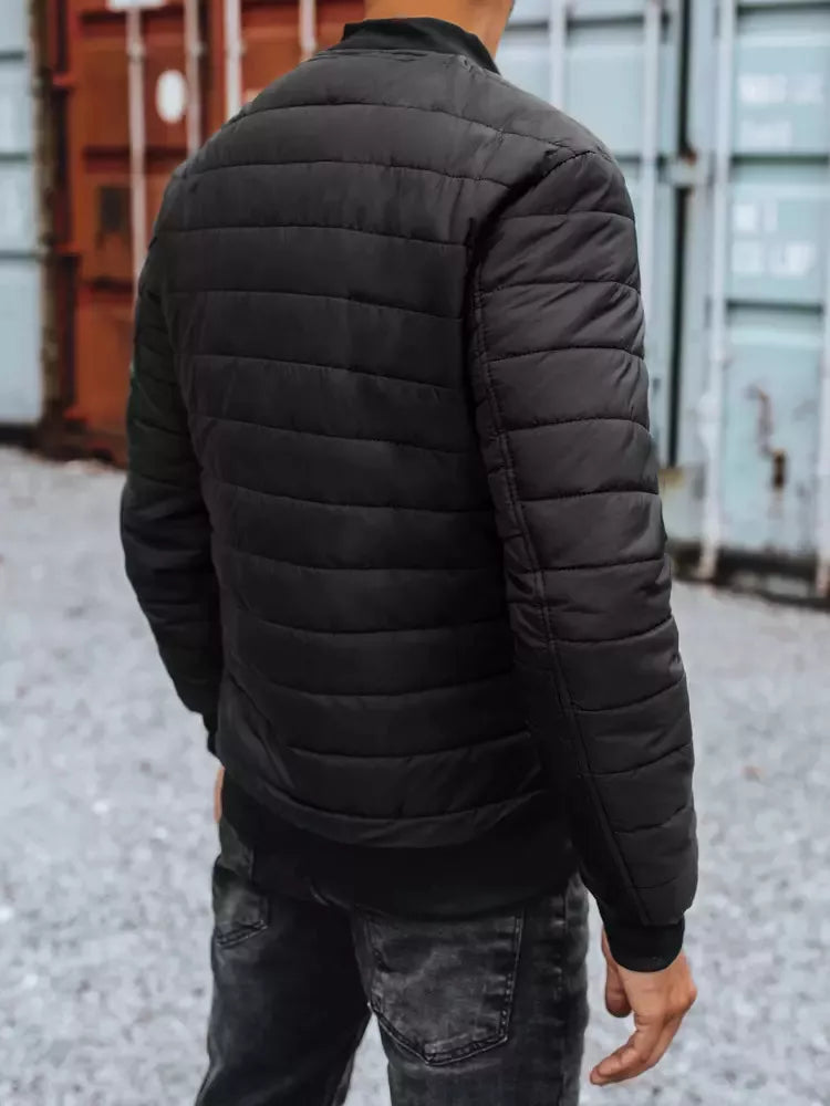 Men's black quilted jacket Minti