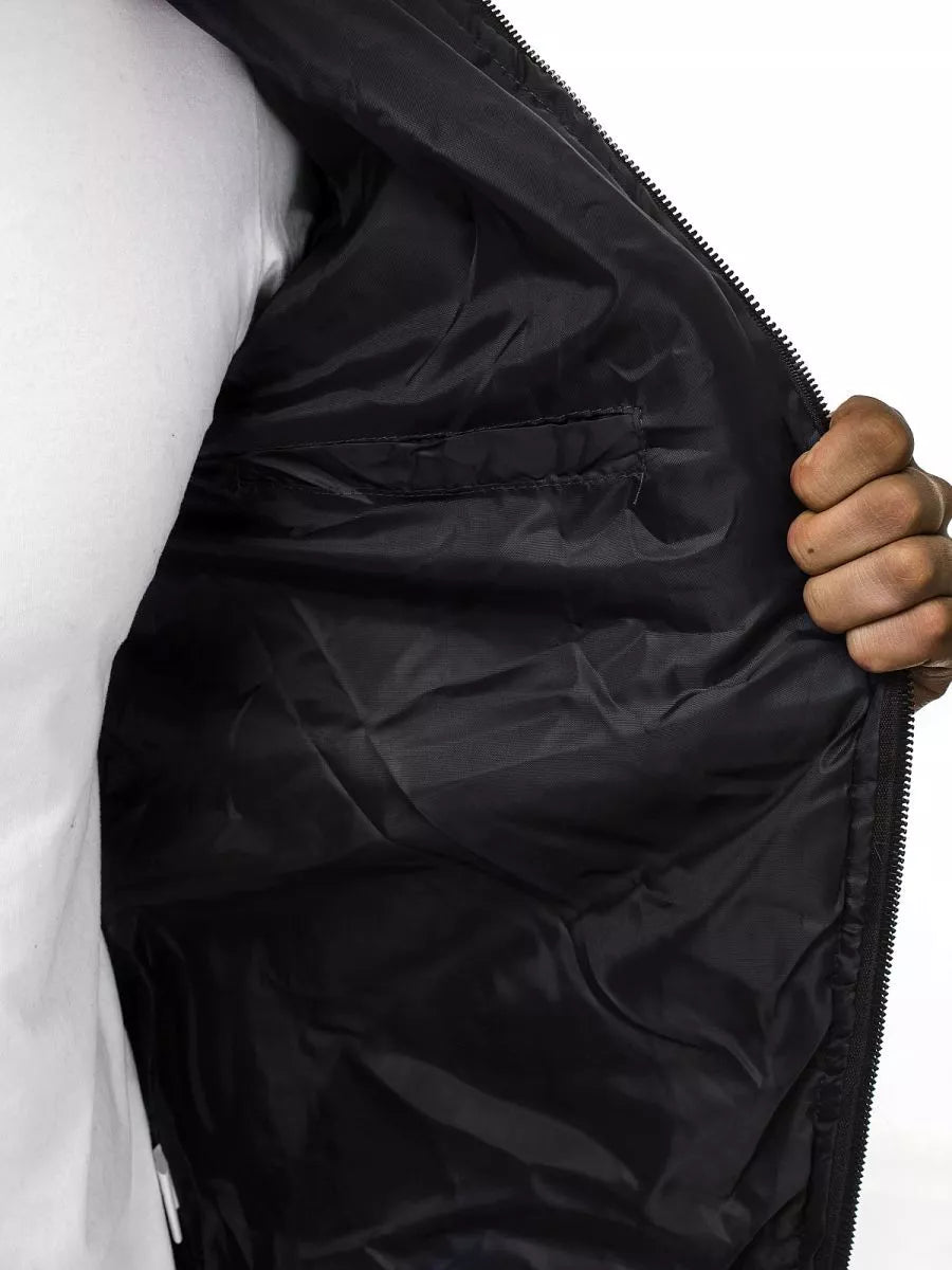Men's black quilted jacket Minti