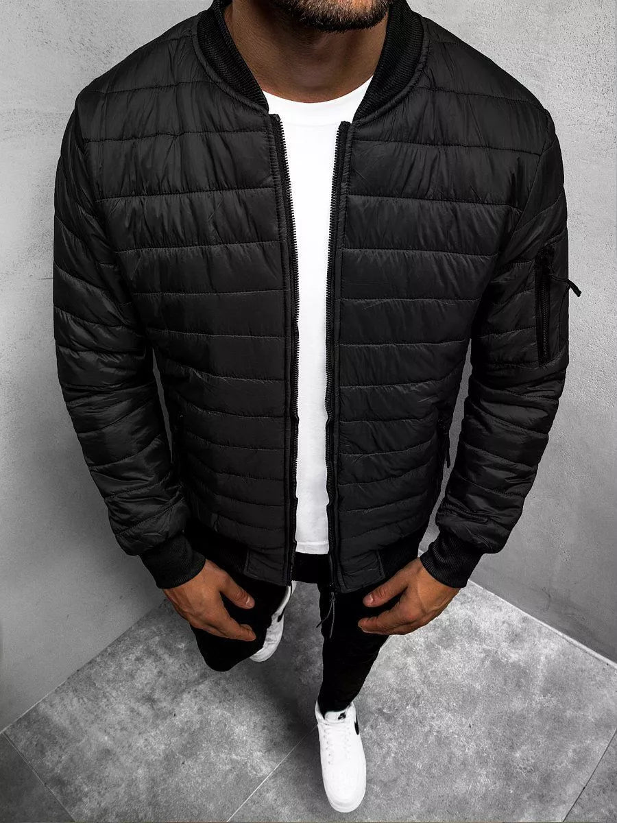 Men's black quilted jacket Minti