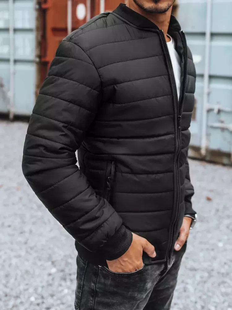 Men's black quilted jacket Minti