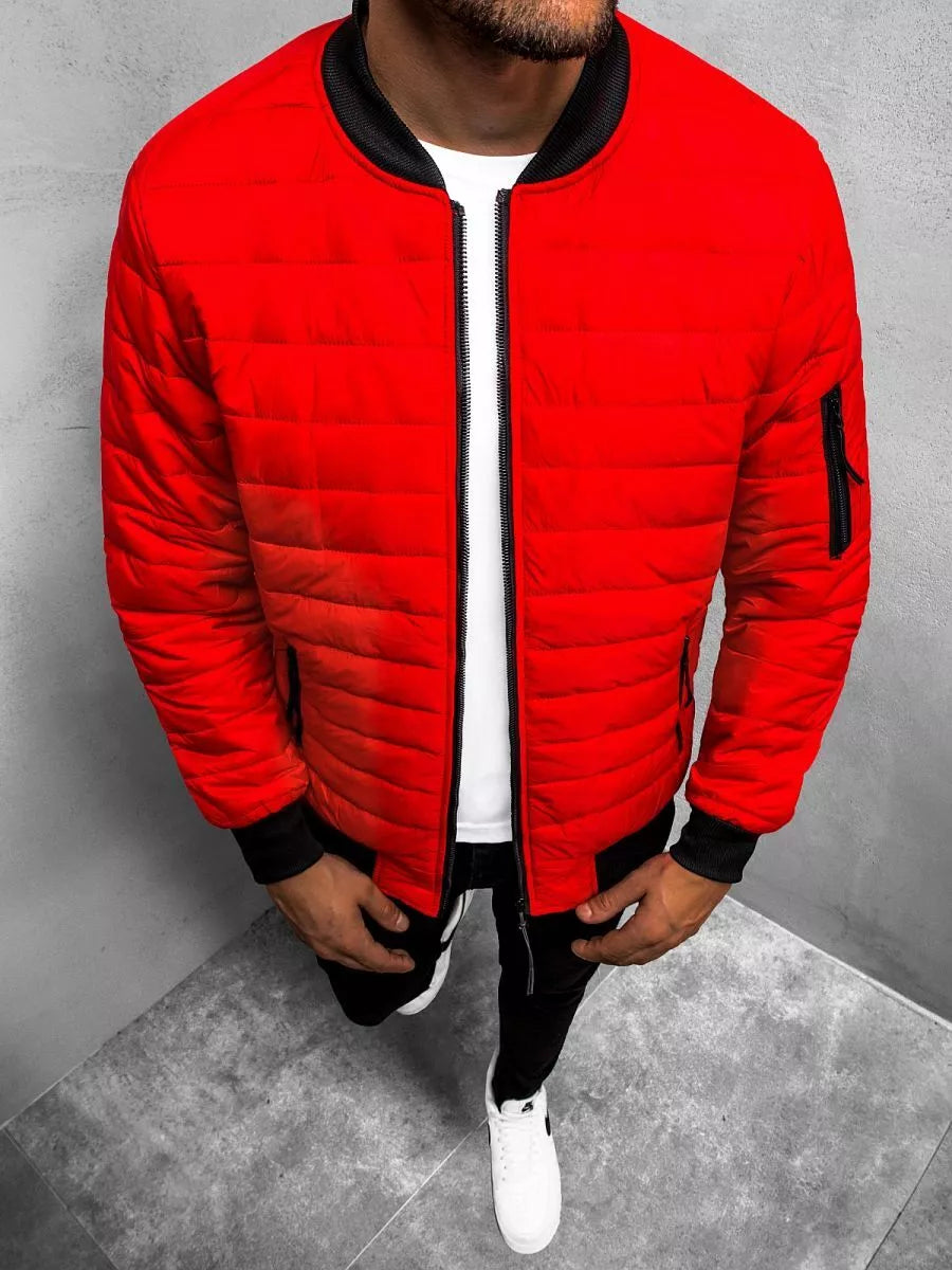 Men's red quilted jacket Minti