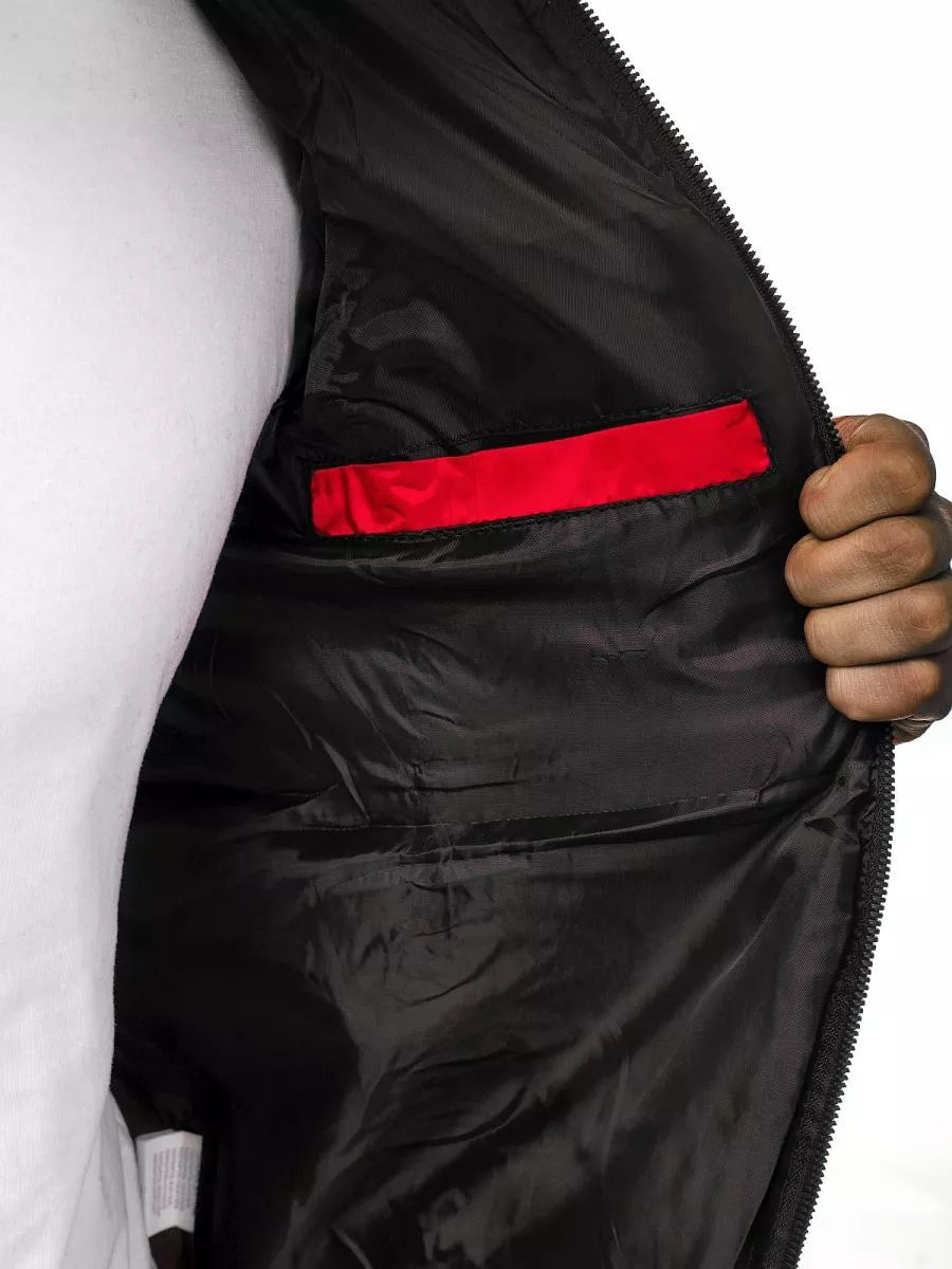 Men's red quilted jacket Minti