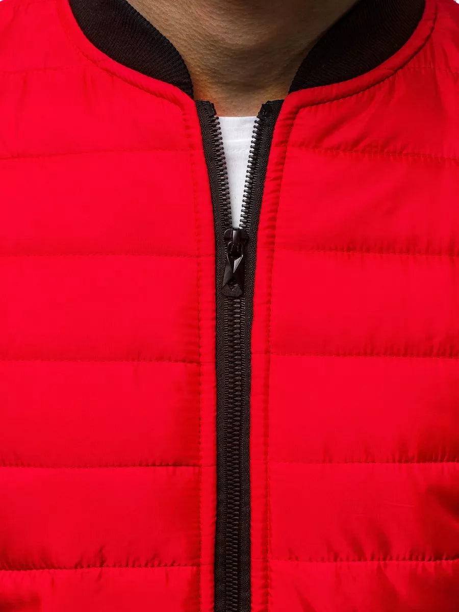 Men's red quilted jacket Minti