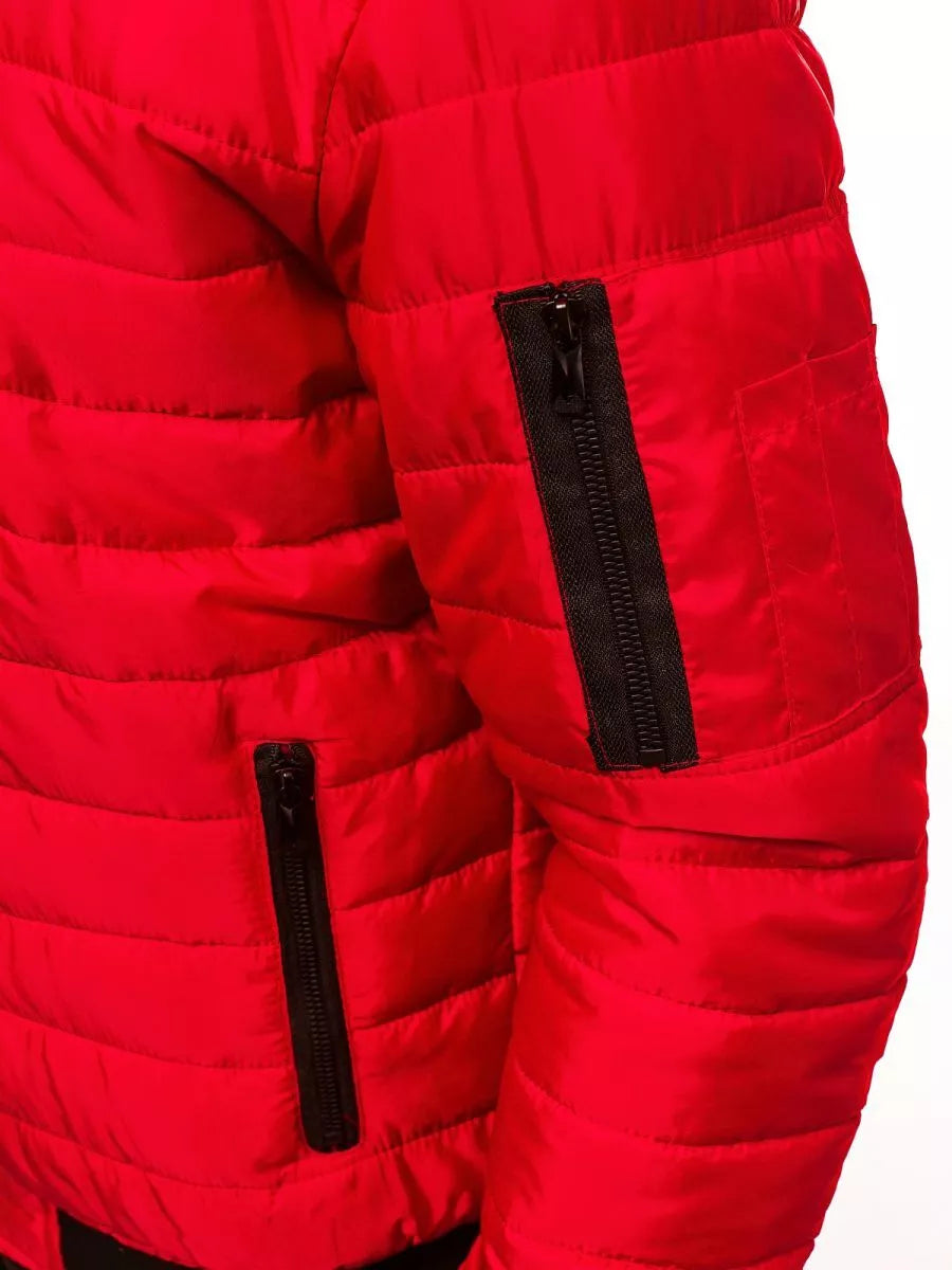 Men's red quilted jacket Minti