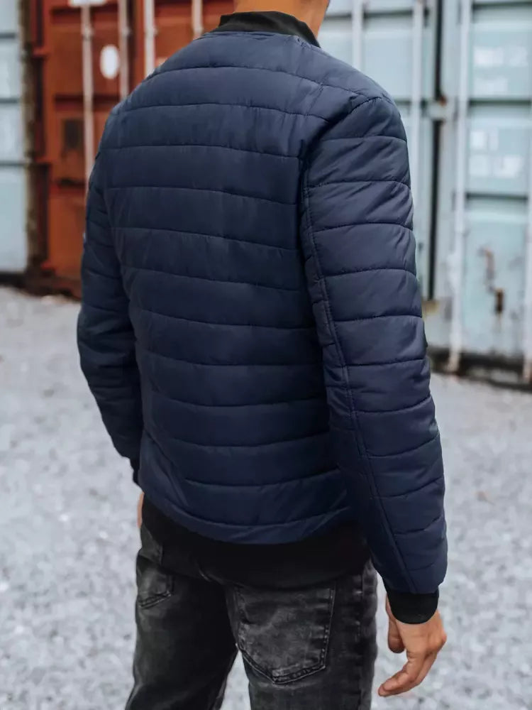 Men's quilted navy blue jacket Minti