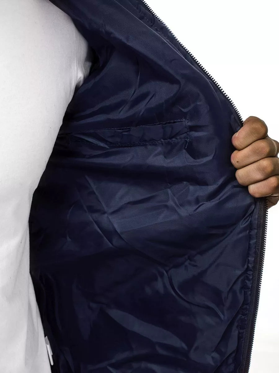 Men's quilted navy blue jacket Minti