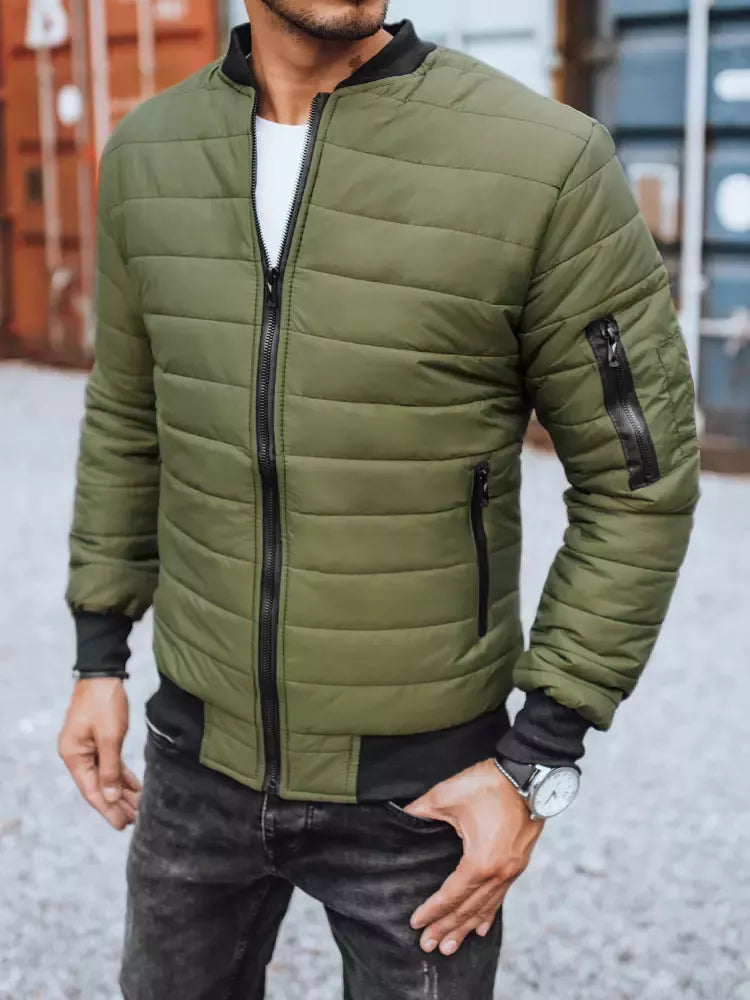 Men's green quilted jacket Minti