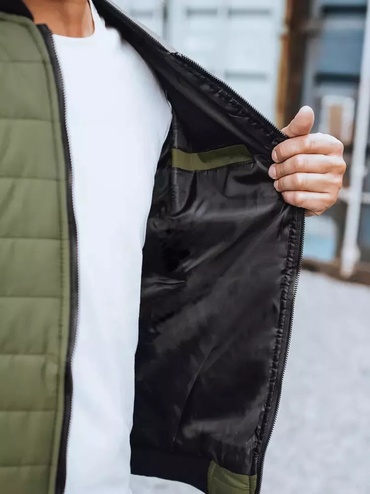 Men's green quilted jacket Minti