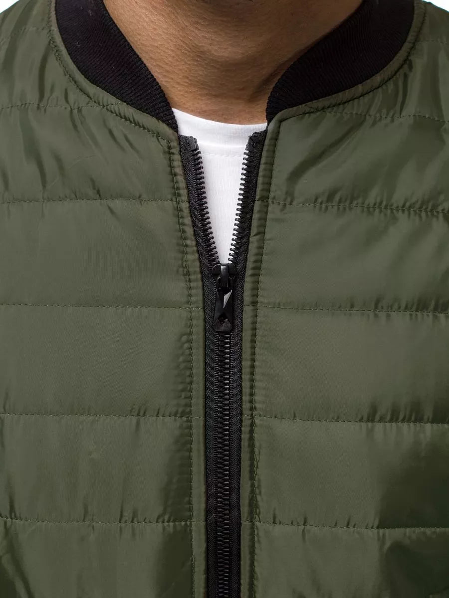 Men's green quilted jacket Minti