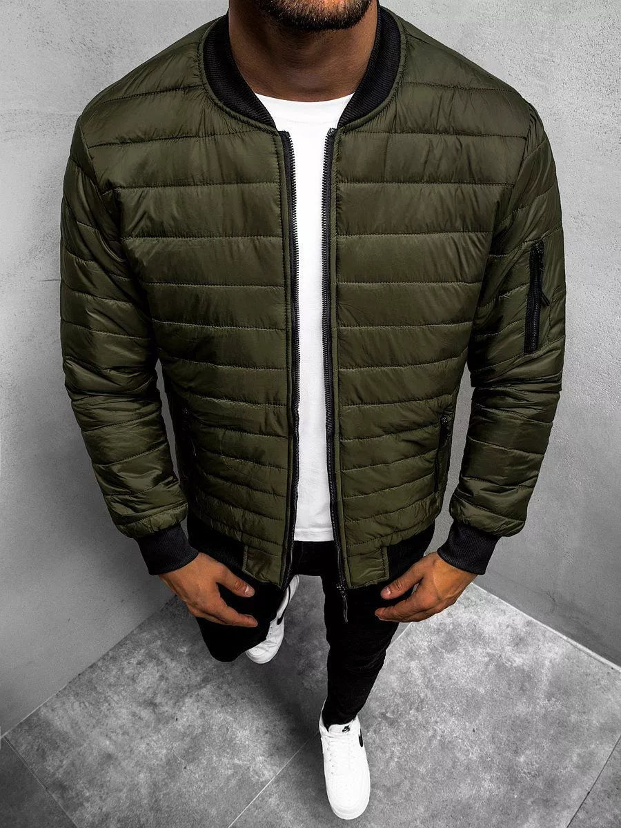 Men's green quilted jacket Minti