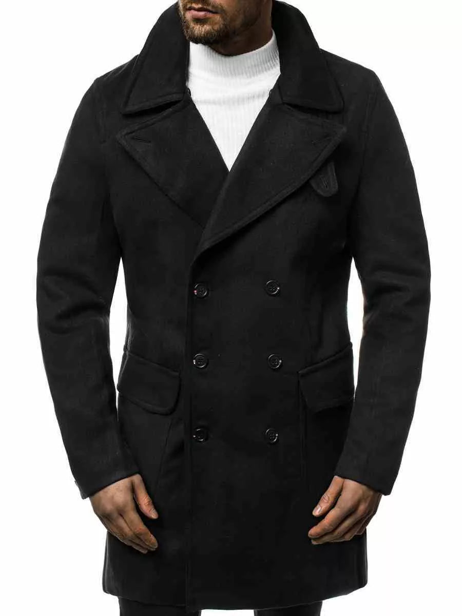Stylish black autumn men's coat Nova