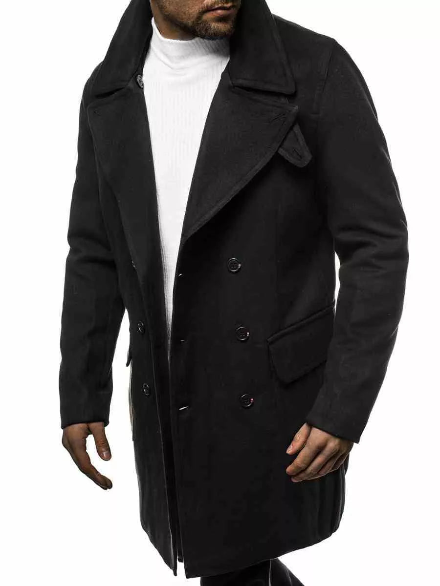 Stylish black autumn men's coat Nova