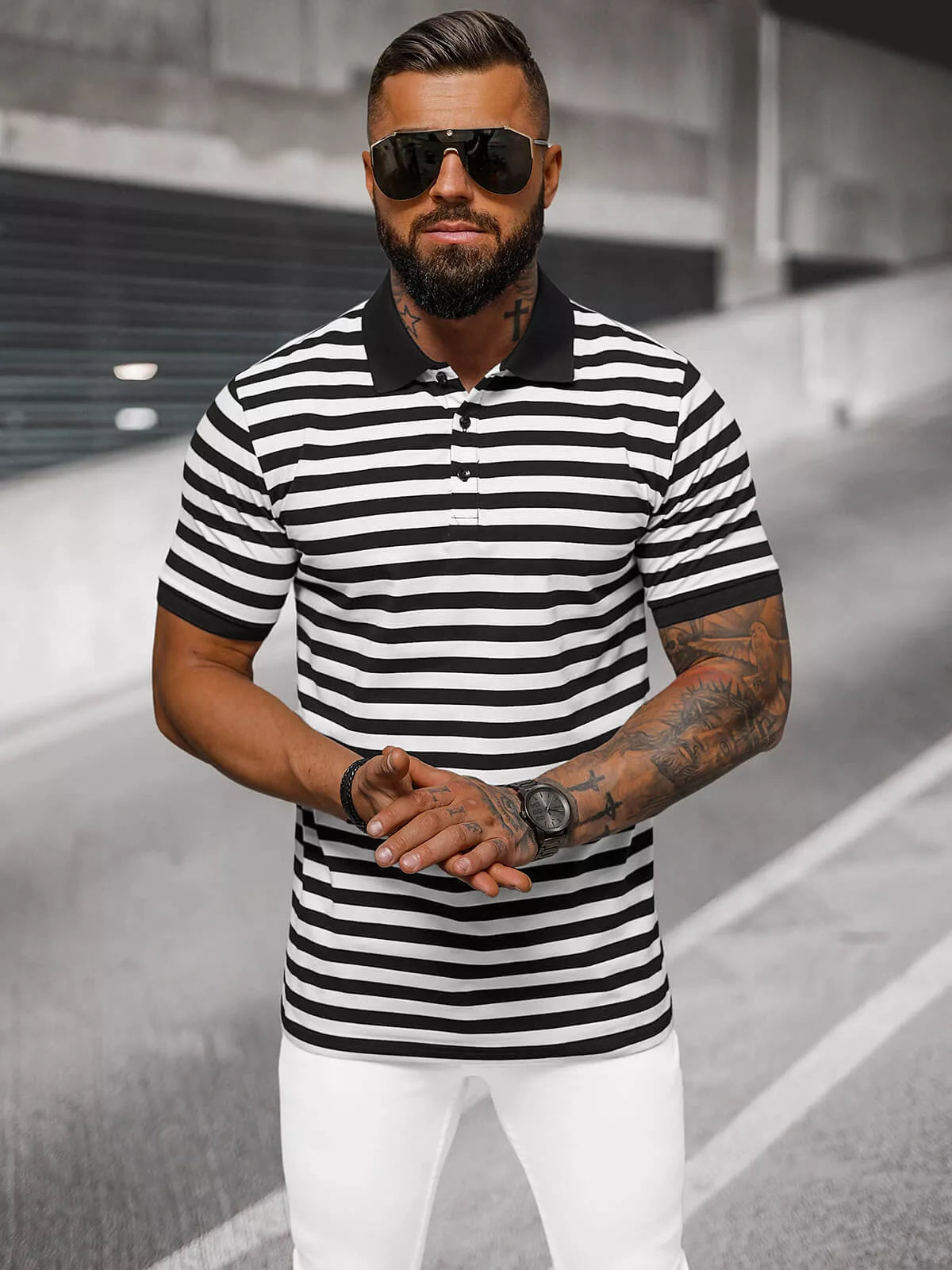 Men's striped polo shirt Rafael