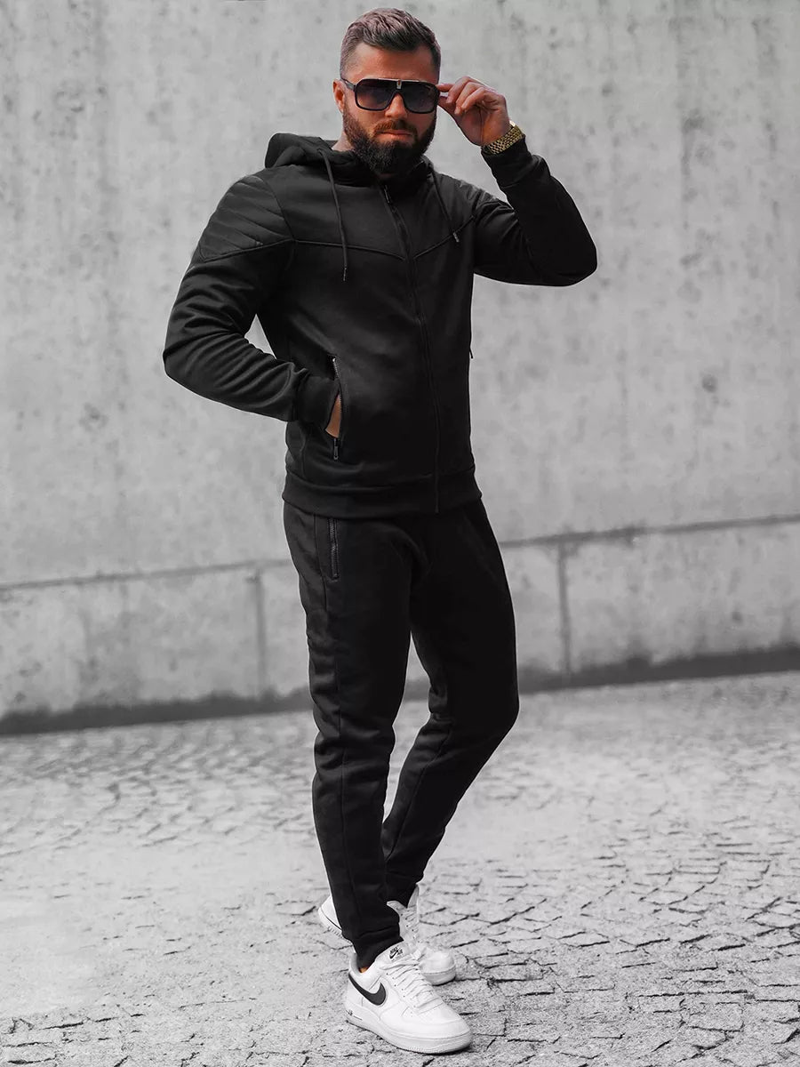 Men's black Eros tracksuit.