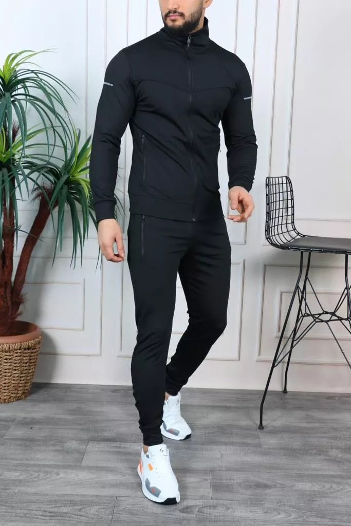 Men's black Koter sports set.