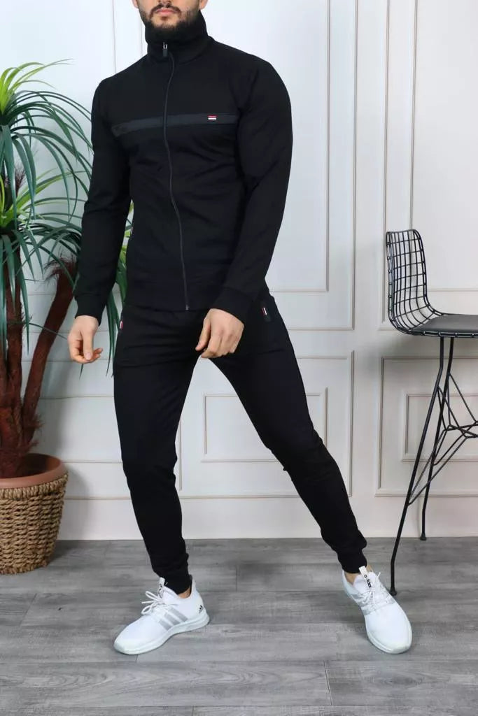 Men's black Orest sports set.