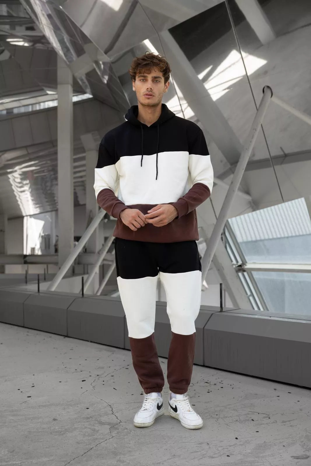 Men's black three-color tracksuit One