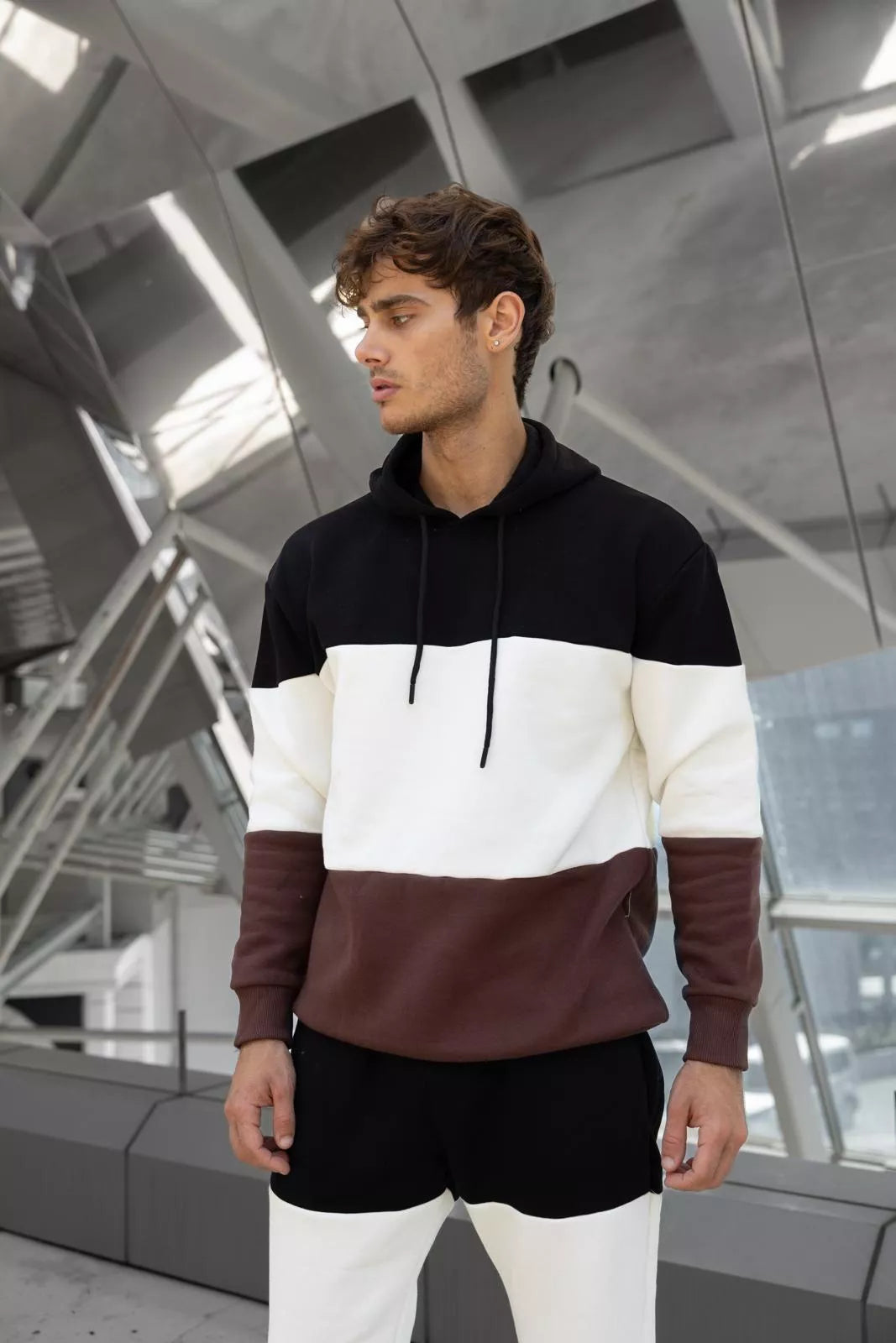 Men's black three-color tracksuit One