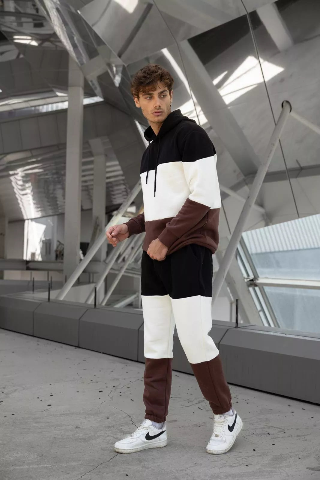 Men's black three-color tracksuit One