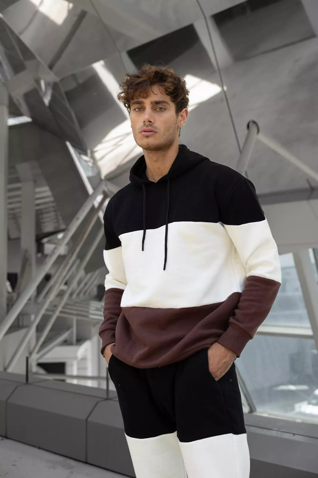 Men's black three-color tracksuit One