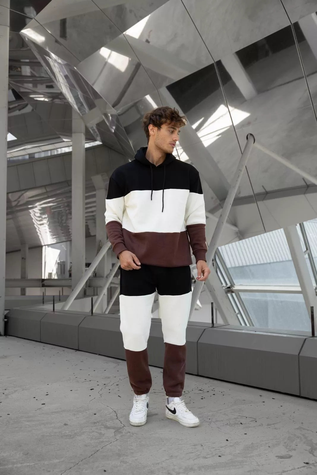 Men's black three-color tracksuit One